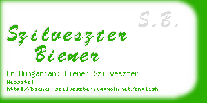 szilveszter biener business card